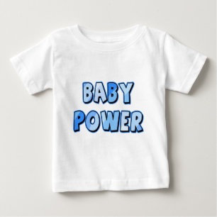 Camiseta De Bebé PODER DE BEBÉ en azul