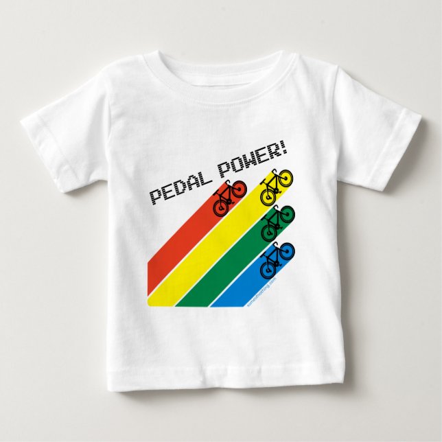 Camiseta De Bebé ¡Poder del pedal! (Anverso)