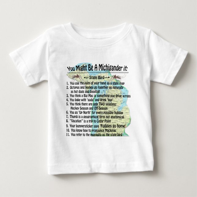 Camiseta De Bebé Podría Ser Un Michigander Si: (Anverso)