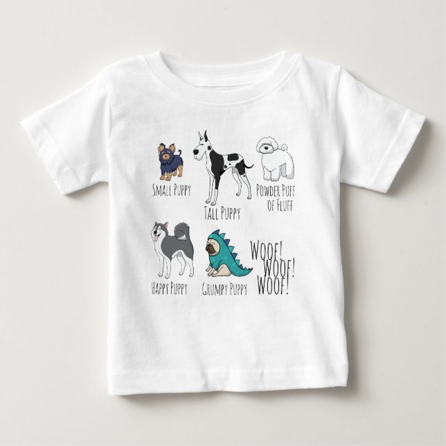 Camiseta De Bebé Poema de Cachorro (Anverso)