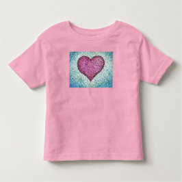 Camiseta De Bebé Pointillism Heart Original Art