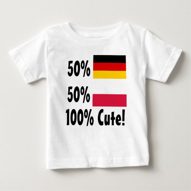 Camiseta De Bebé Polaco el 100% del alemán el 50% del 50% lindo (Anverso)