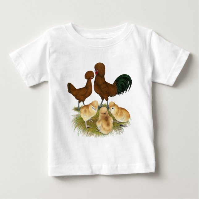 Camiseta De Bebé Polaco: Familia Roja (Anverso)