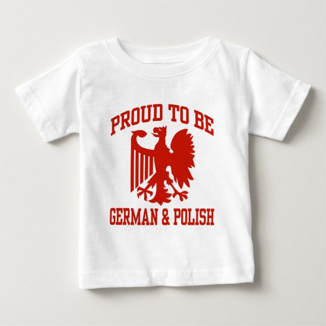 Camiseta De Bebé Polaco Y Alemán (Anverso)