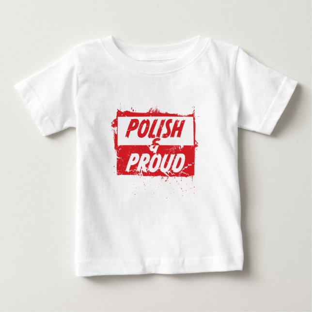 Camiseta De Bebé Polaco y orgulloso (Anverso)