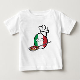 Camiseta De Bebé Polandball - Italyball que hacen la pizza
