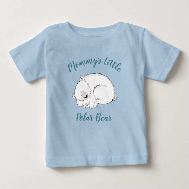 Camiseta De Bebé Polar Bear Baby Shower Winter Boy Blue (Anverso)