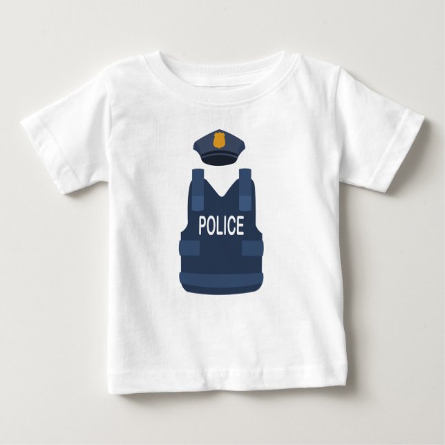 Camiseta De Bebé Policía  (Anverso)