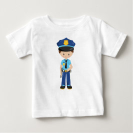Camiseta De Bebé Policía, Agente de Policía, Policía, Cabello Casta