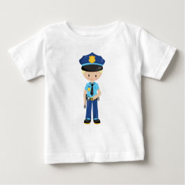 Camiseta De Bebé Policía, Agente de Policía, Policía, Cabello Rubio