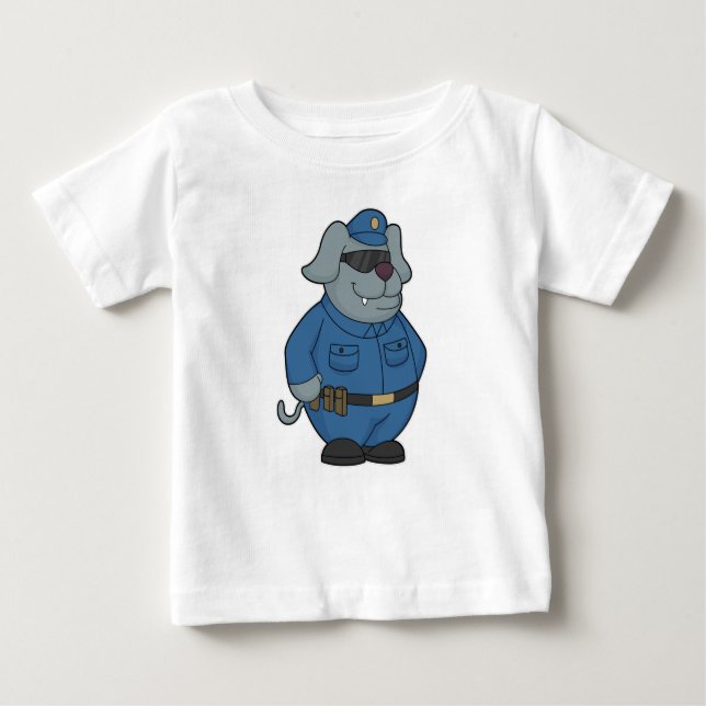 Camiseta De Bebé Policía de perros (Anverso)