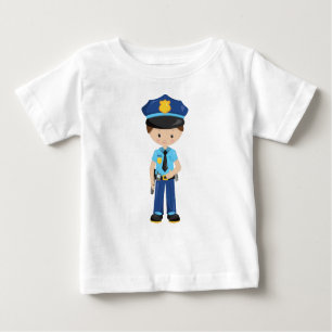 Camiseta De Bebé Policía, Oficial de Policía, Policía, Cabello Marr