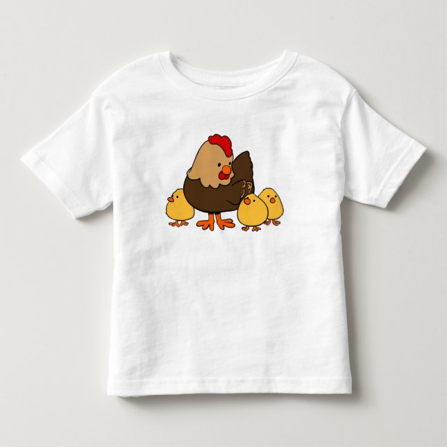 Camiseta De Bebé Pollitas y Polluelos Lindos (Anverso)