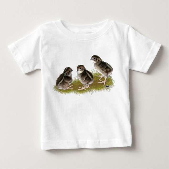 Camiseta De Bebé Pollitos de codorniz Coturnix (Anverso)