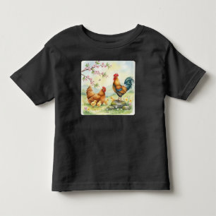 Camiseta De Bebé Pollitos de granja personalizados para niños peque