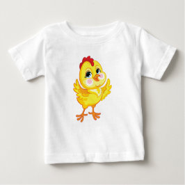 Camiseta De Bebé Pollo amarillo personalizado lindo