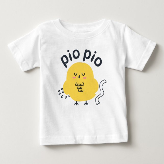 Camiseta De Bebé Pollo Cantando Pio Pio (Anverso)