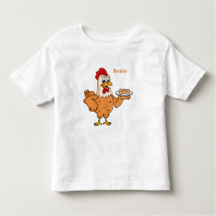 Camiseta De Bebé Pollo con huevos en el personalizado de placa