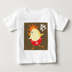 Camiseta De Bebé Pollo de rock de punk