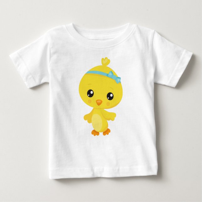 Camiseta De Bebé Pollo, Pollo Infantil, Pollo Pequeño (Anverso)
