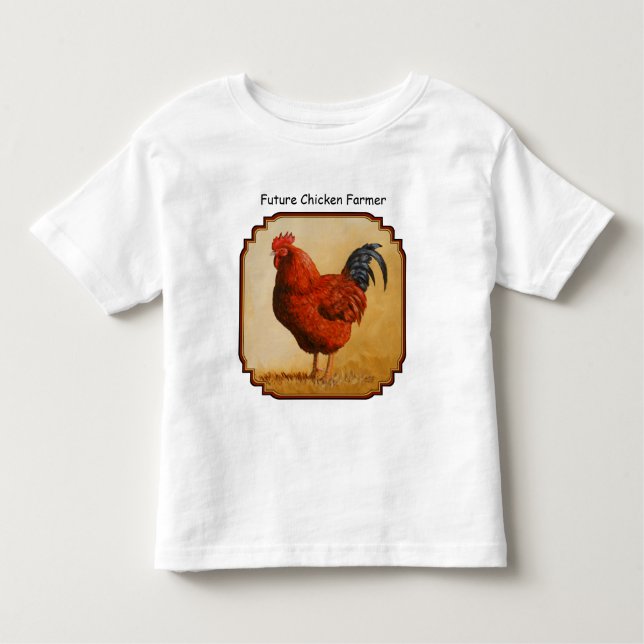 Camiseta De Bebé Pollo Rojo de Rhode Island (Anverso)