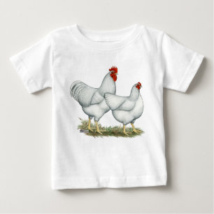 Camiseta De Bebé Pollos de rock blanco