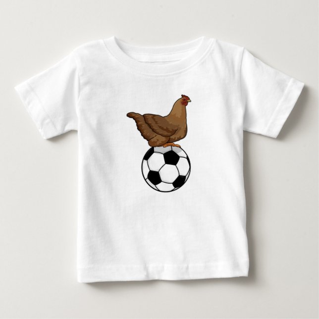 Camiseta De Bebé Pollos en deportes de fútbol (Anverso)