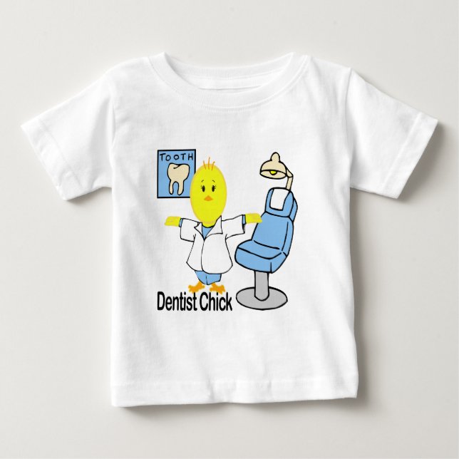 Camiseta De Bebé Polluelo del dentista (Anverso)