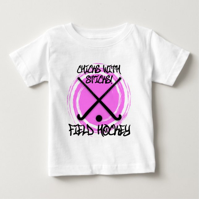 Camiseta De Bebé Polluelos con los palillos - hockey hierba (Anverso)