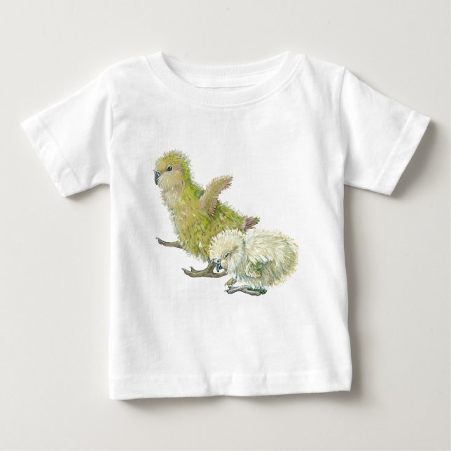 Camiseta De Bebé Polluelos del Kakapo (Anverso)
