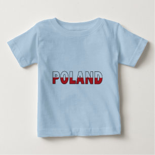 Camiseta De Bebé Polonia en colores de bandera polaca