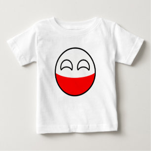 Camiseta De Bebé Polonia Geeky que tiende divertida Countryball