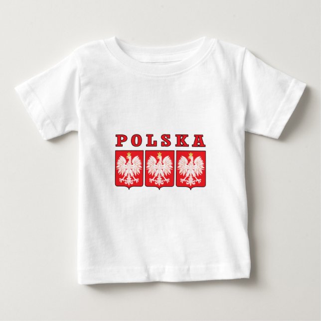 Camiseta De Bebé Polska Eagle Shields (Anverso)
