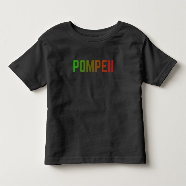 Camiseta De Bebé Pompeii Italy Minimal Typographic Design (Anverso)