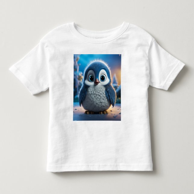 Camiseta De Bebé Poncho - Un pingüino suave (Anverso)