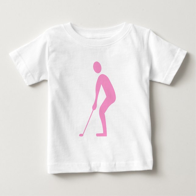 Camiseta De Bebé Poniendo - Rosa (Anverso)