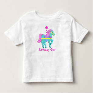 Camiseta De Bebé Pony/ cumpleaños pintado