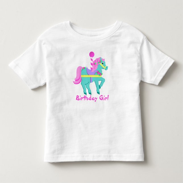 Camiseta De Bebé Pony/ cumpleaños pintado (Anverso)
