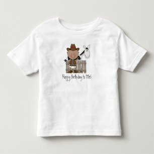 Camiseta De Bebé Pony de cumpleaños negro y blanco - niños