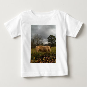Camiseta De Bebé Pony en miniatura rubia / caballo