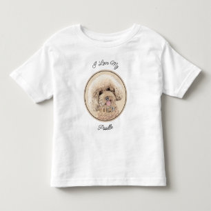 Camiseta De Bebé Poodle Miniatura Juguete Albaricoque Crema Marrón