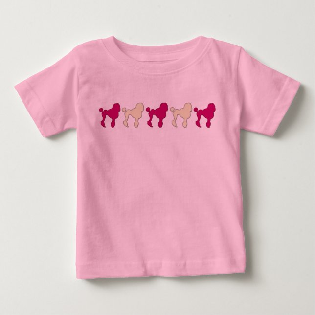 Camiseta De Bebé Poodles En El Desfile (Anverso)