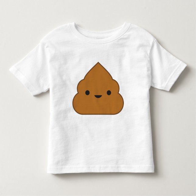 Camiseta De Bebé Poop kawaii (Anverso)