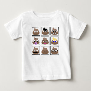Camiseta De Bebé Poop Many Faces