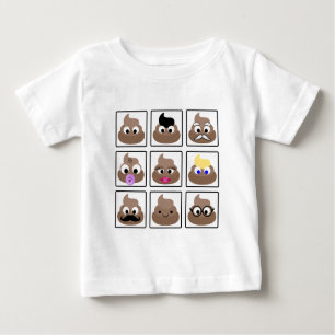 Camiseta De Bebé Poop Many Faces