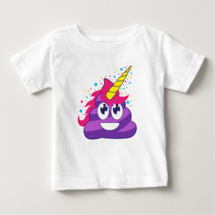 Camiseta De Bebé Poopy Unicorn Emoji