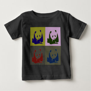 Camiseta De Bebé Pop Art Baby Pandas
