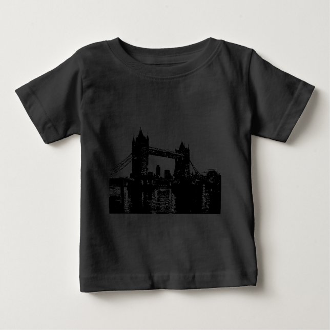 Camiseta De Bebé Pop Art Londres Tower Bridge (Anverso)