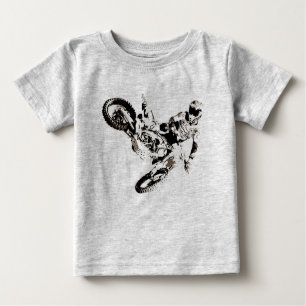 Camiseta De Bebé Pop Art Motocross Motoryle Sport