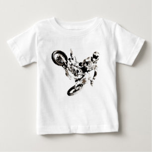 Camiseta De Bebé Pop Art Motocross Motoryle Sport